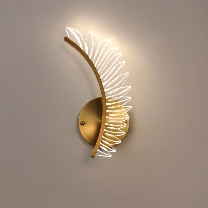 Kristy Moderno Cristallo Oro Ali Applique Camera da Letto
