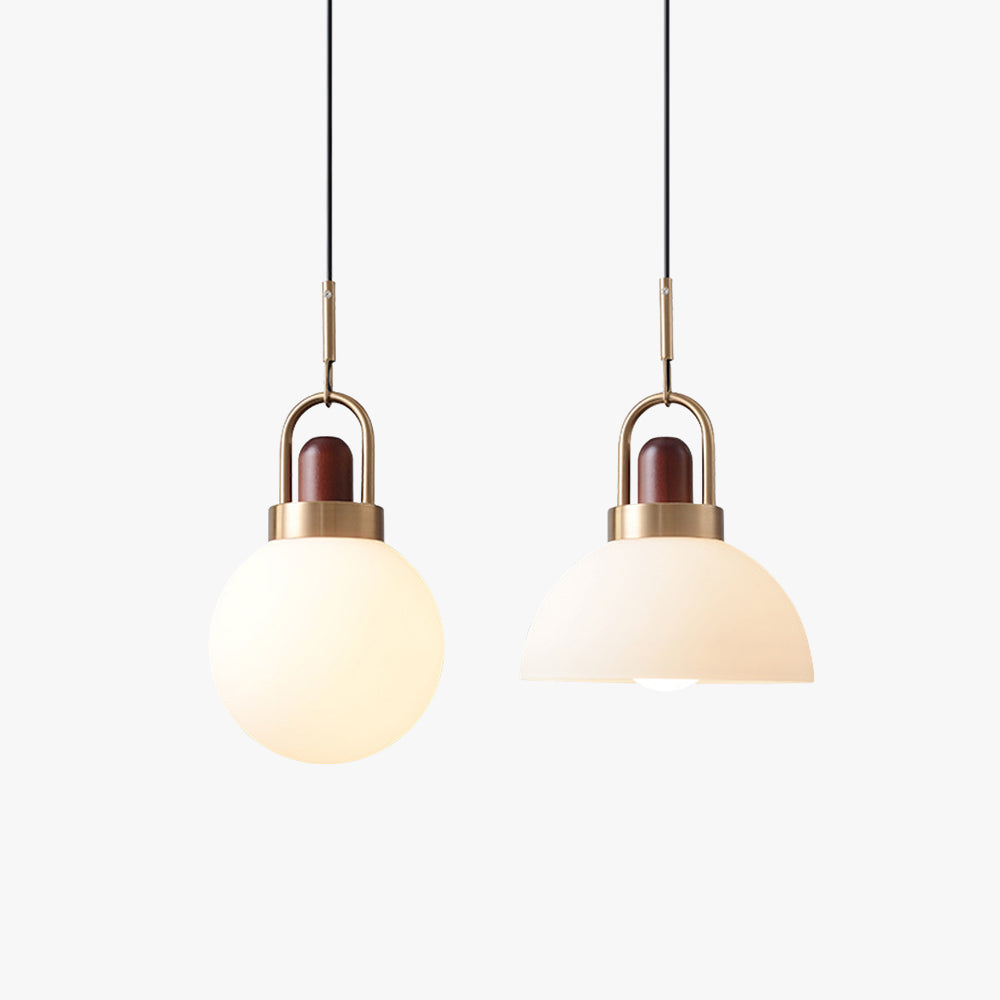 Valentina Moderno LED Lampade a Sospensione Metallo In Legno Vetro Camera da Letto