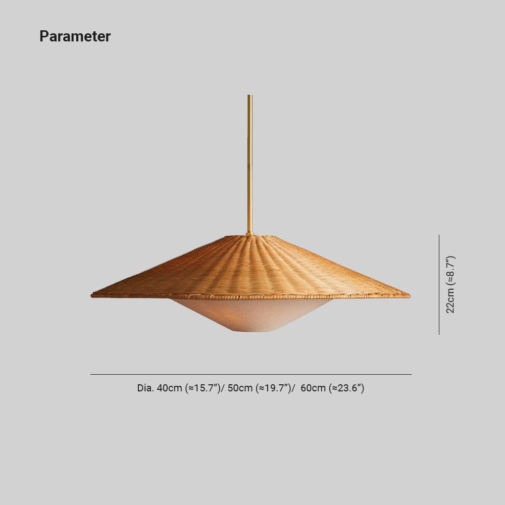 Ritta Tessuto a Mano Retro Lampade a Sospensione Rattan Camera da Letto
