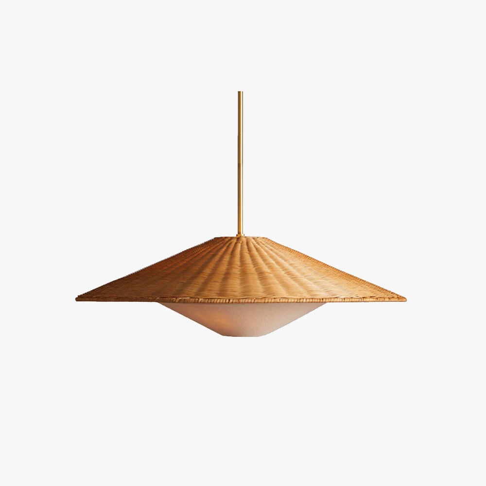 Ritta Tessuto a Mano Retro Lampade a Sospensione Rattan Camera da Letto
