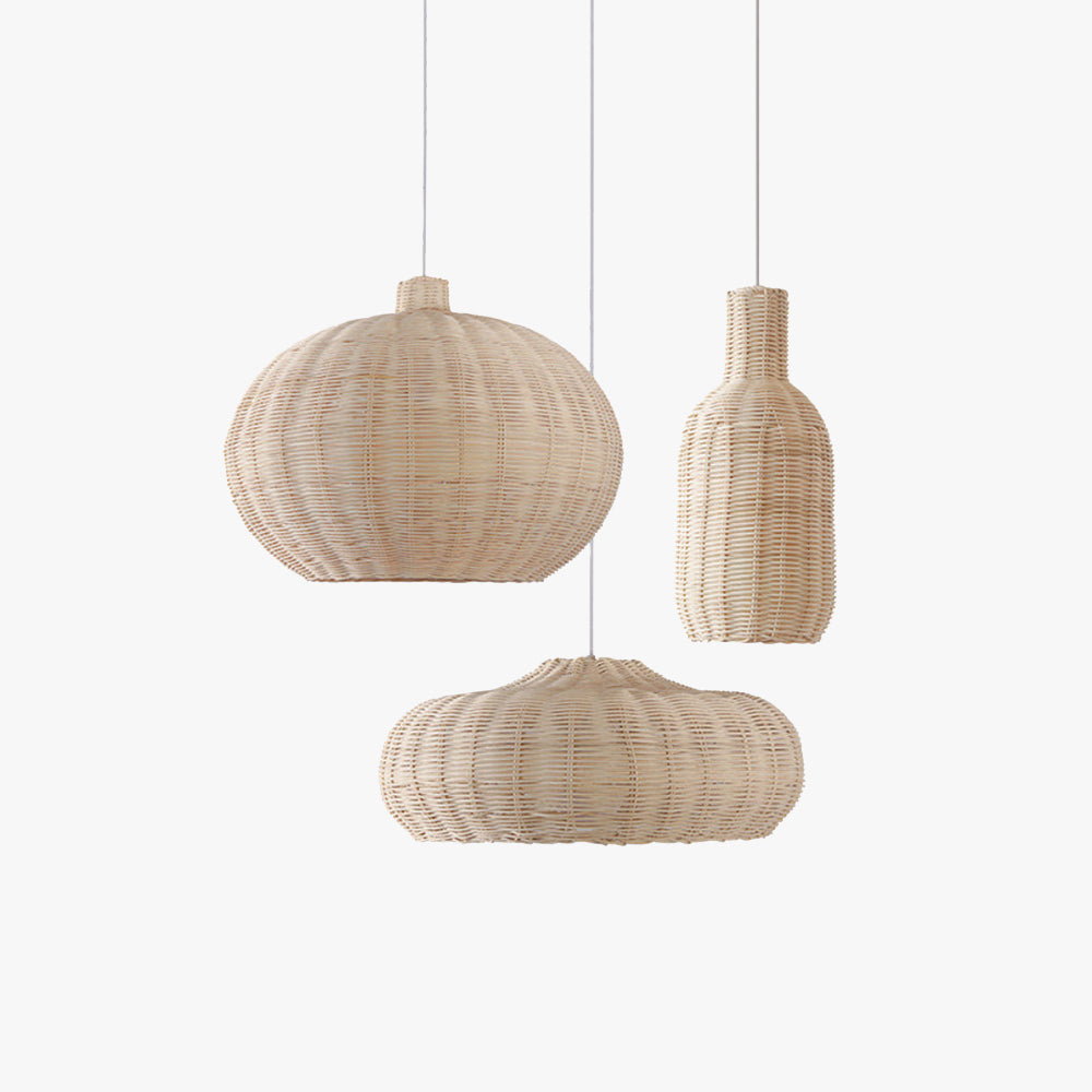 Ritta Giapponese Nordico Lampade a Sospensione Rattan Camera da Letto
