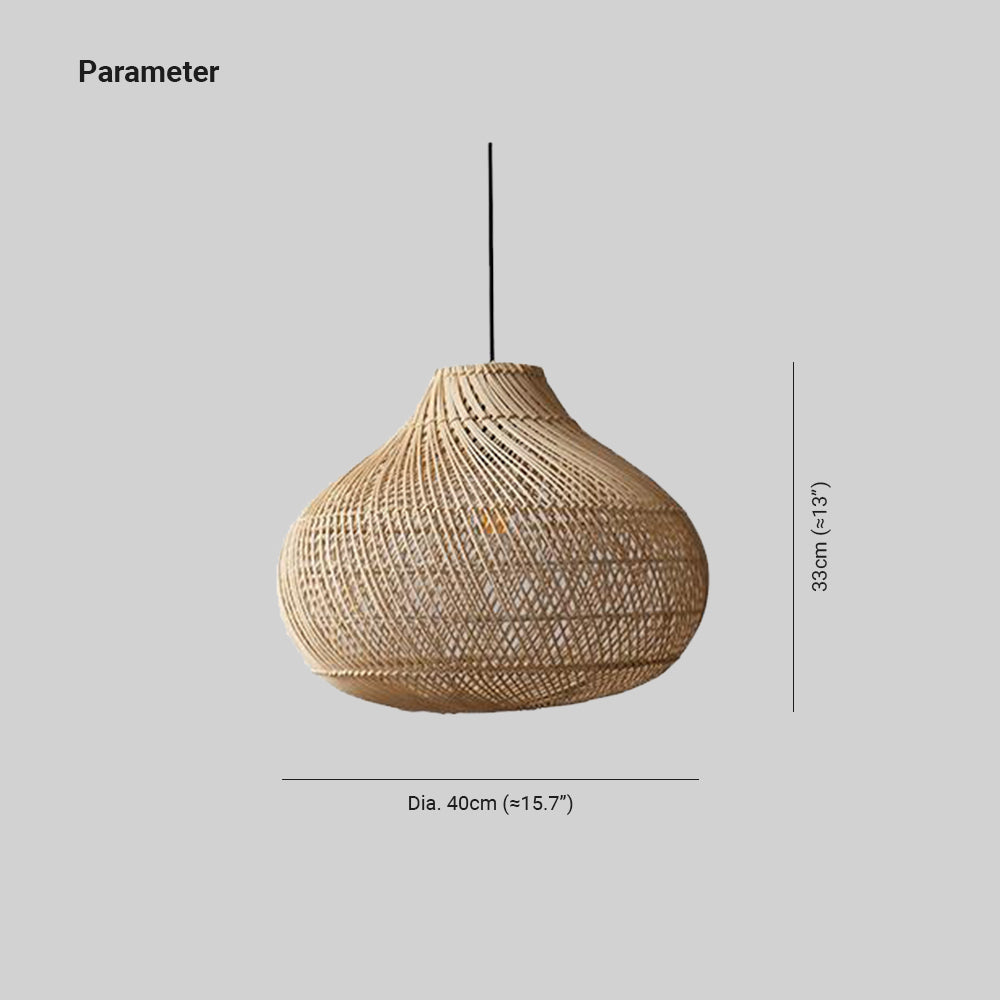 Ritta Design LED Rattan Sospensione Legno Camera da letto Soggiorno