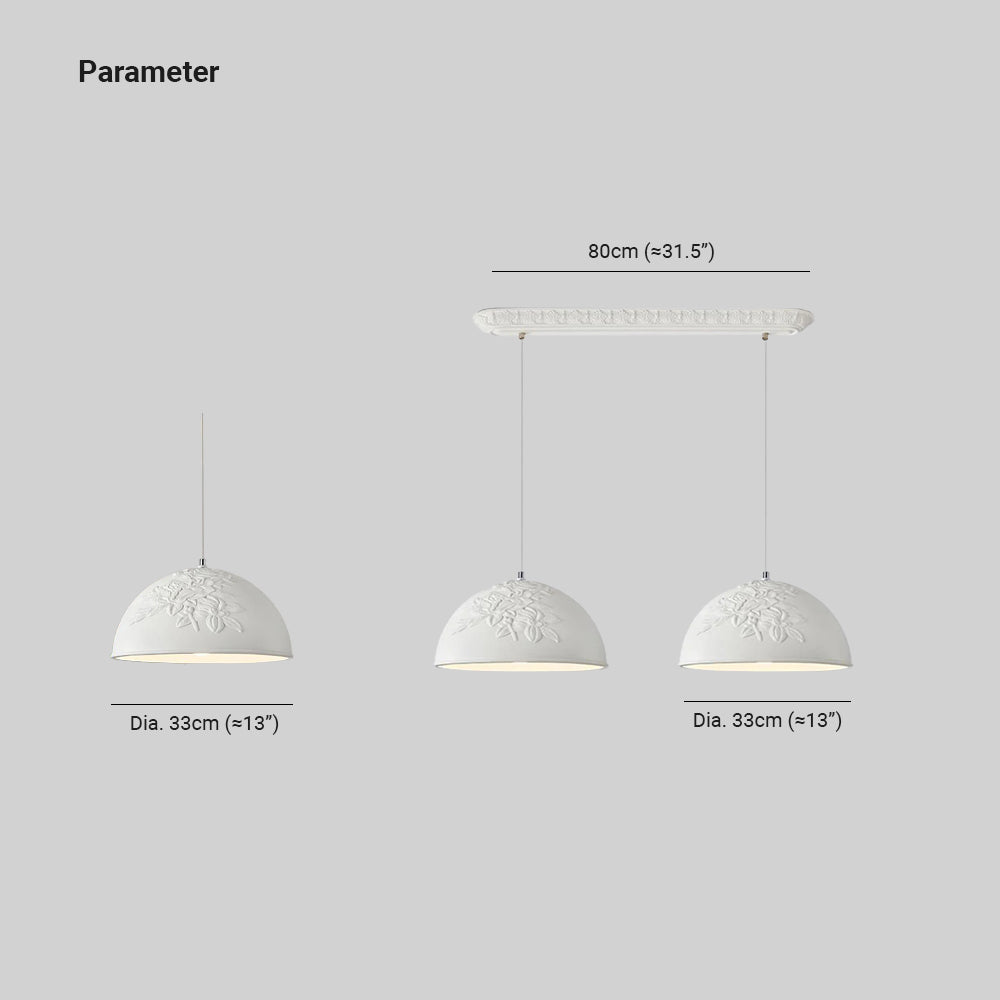 Aria Francese LED Metallo Resina Sospensione Crema Latte Soggiorno Camera da letto