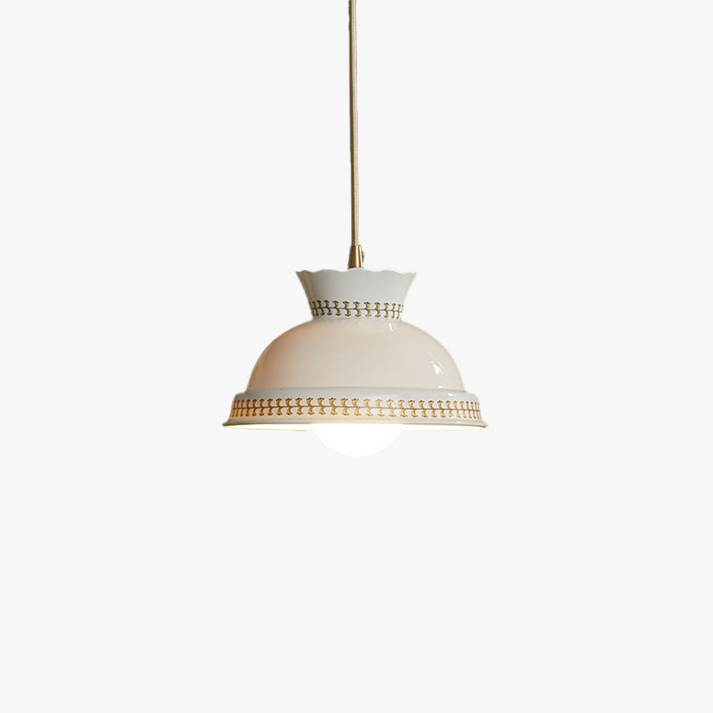 Valentina Moderna Forma Cappello LED Lanpade a Sospensione Ceramica Camera da Letto
