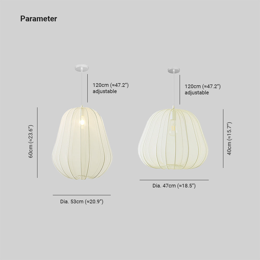 Ritta Moderne Metallo Tessuto Lampade a Sospensione Beige Grigio Soggiorno