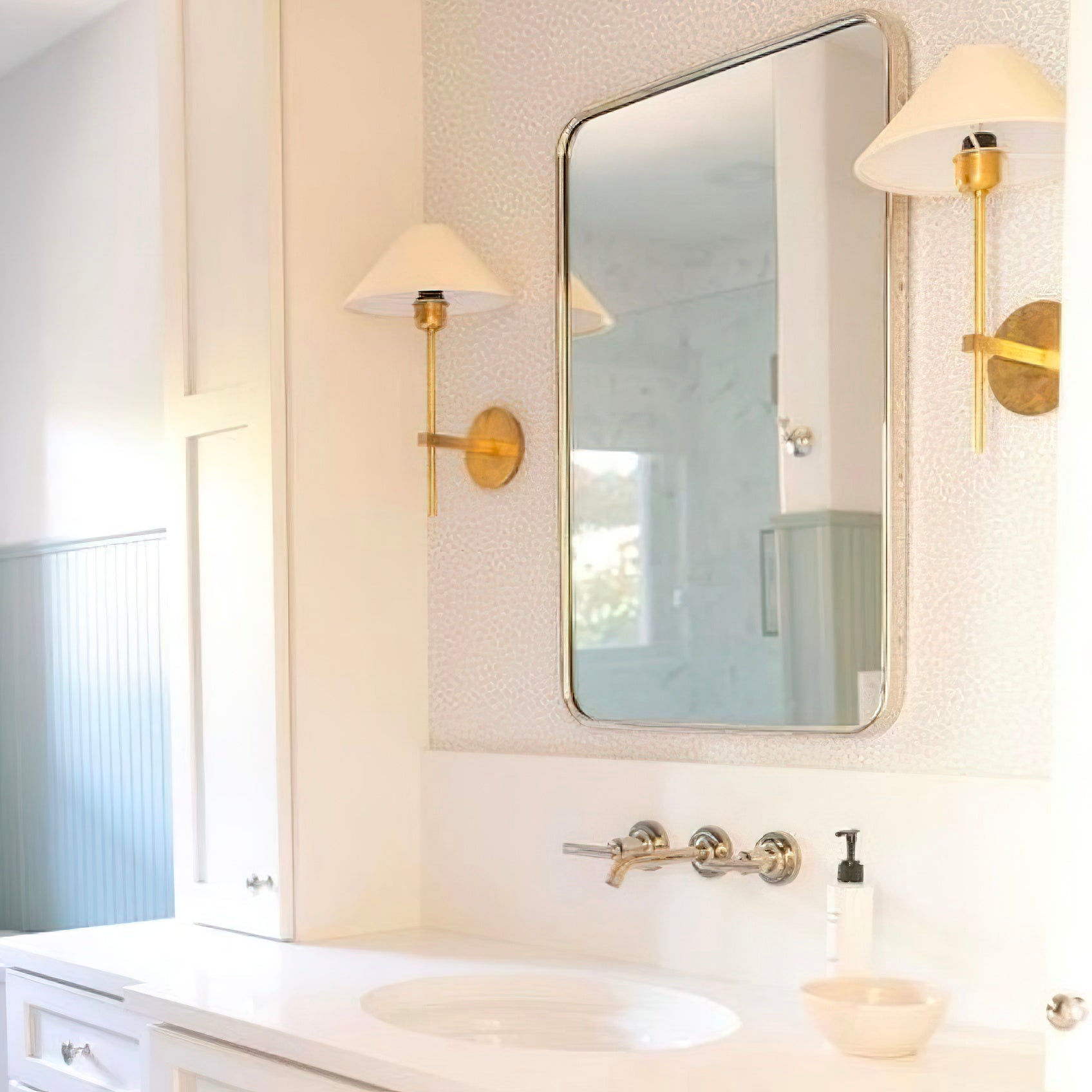 Zosilara Vintage Industrial Brass Fabric Sconce Wall Lamp - Lamp Copper