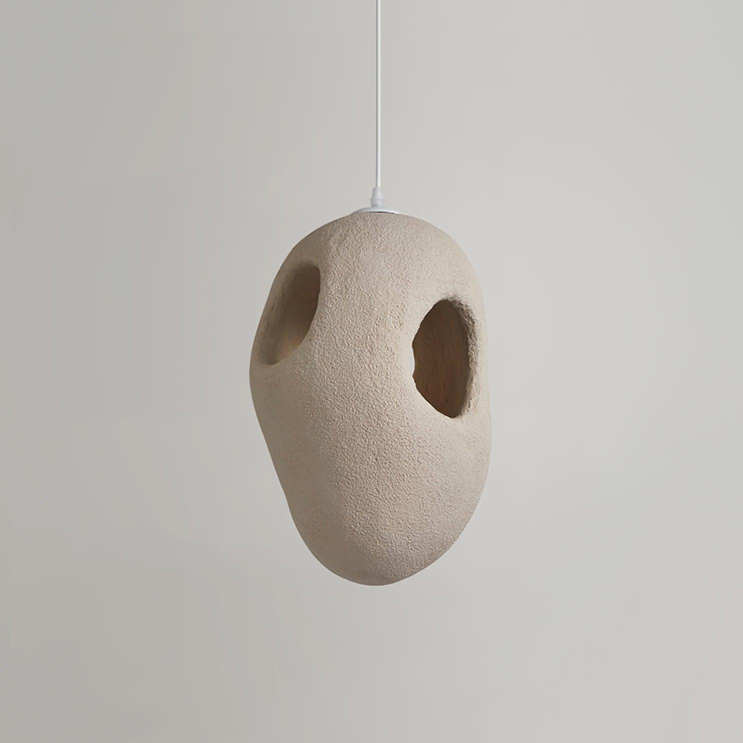 Hand-Built White Pendant Lamp - Blowlighting