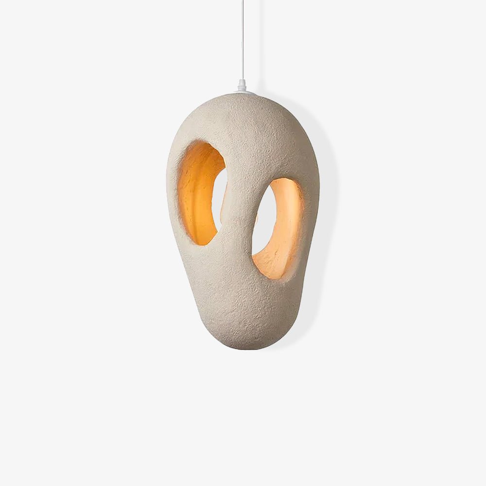 Hand-Built White Pendant Lamp - Blowlighting