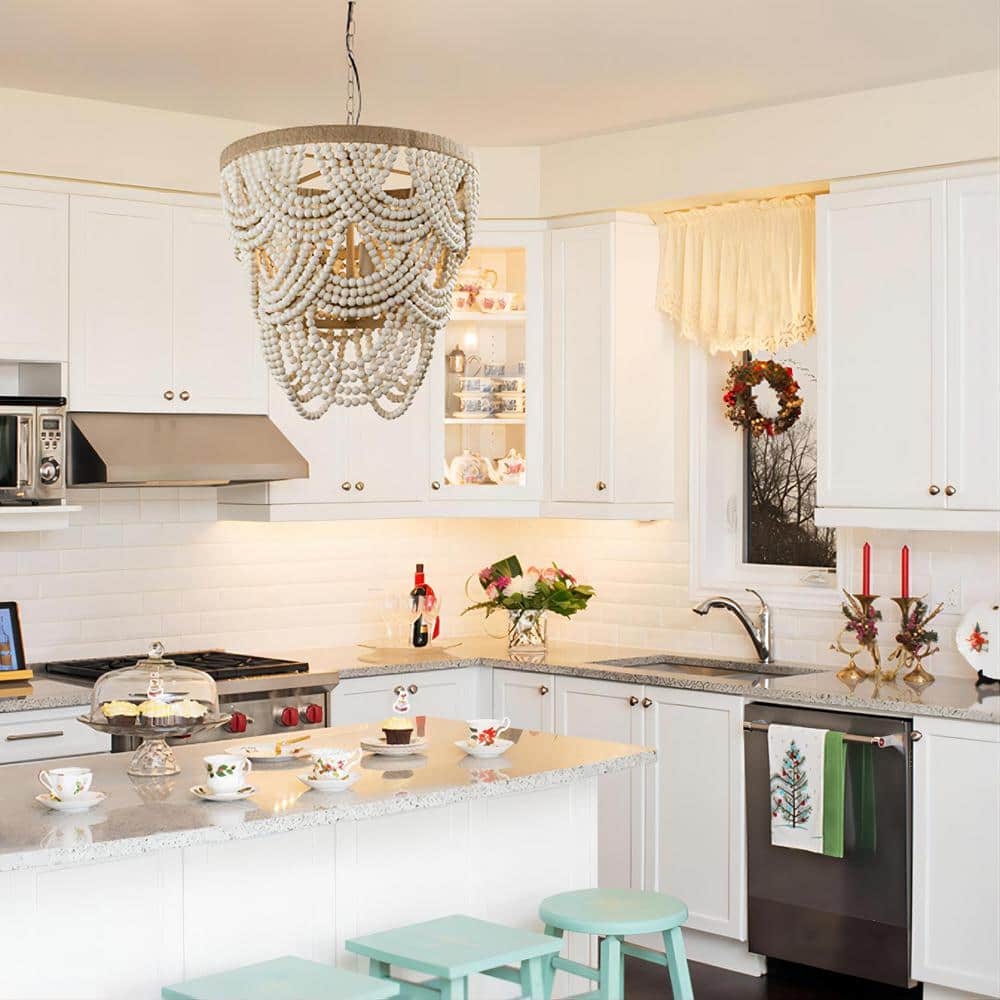 Alshaila Postmodern Luxury Wooden Metal Chandelier - Lamp Copper