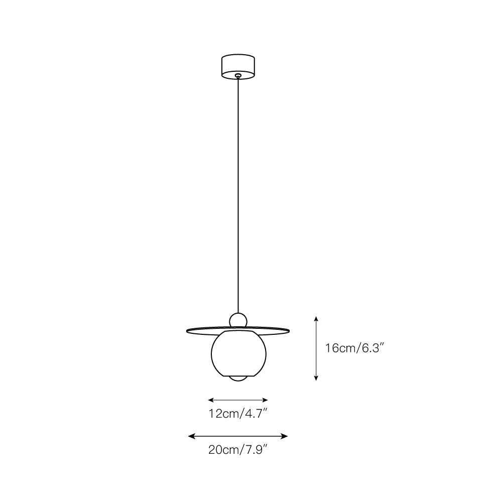 Alvarel Modern Minimalist Cord Brass Alabaster Pendant Light - Lamp Copper