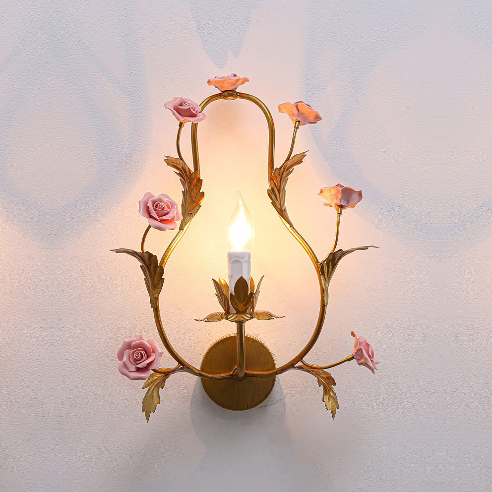 Orvara Individual Creativity Floral Ceramic Wall Lamp - Lamp Copper
