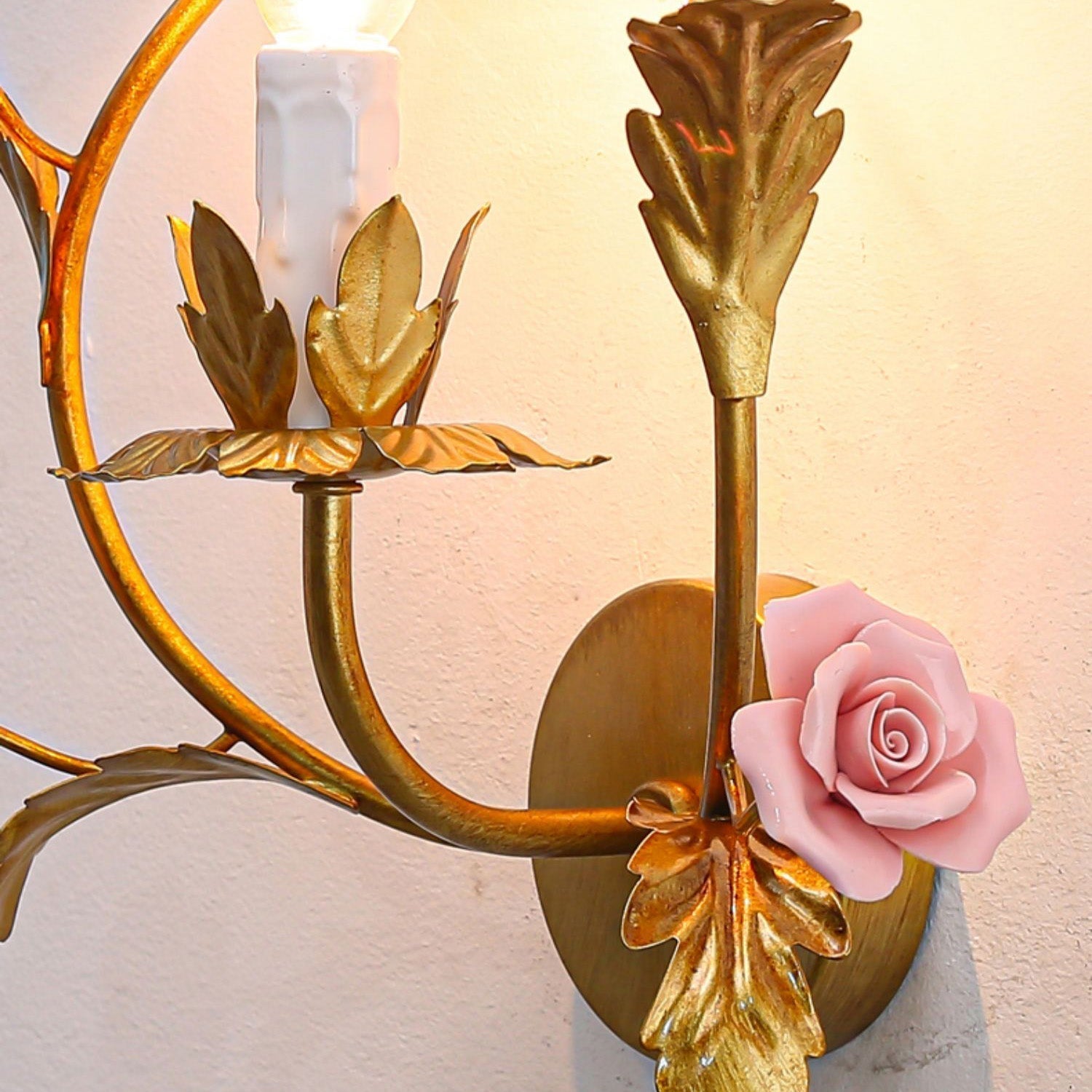 Orvara Individual Creativity Floral Ceramic Wall Lamp - Lamp Copper