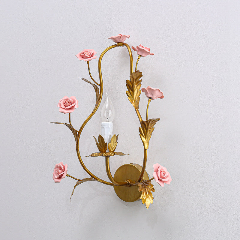 Orvara Individual Creativity Floral Ceramic Wall Lamp - Lamp Copper