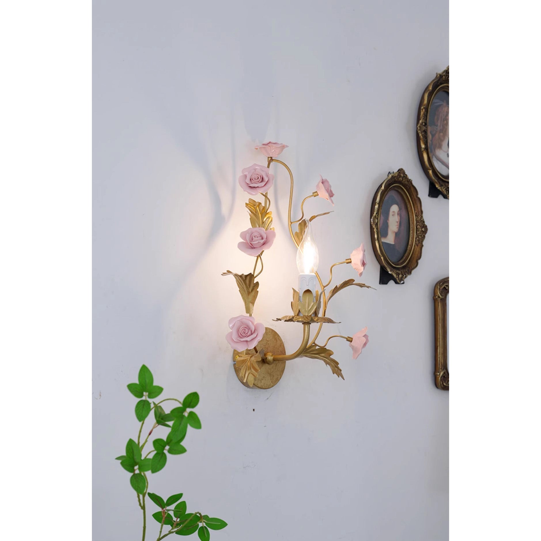 Orvara Individual Creativity Floral Ceramic Wall Lamp - Lamp Copper
