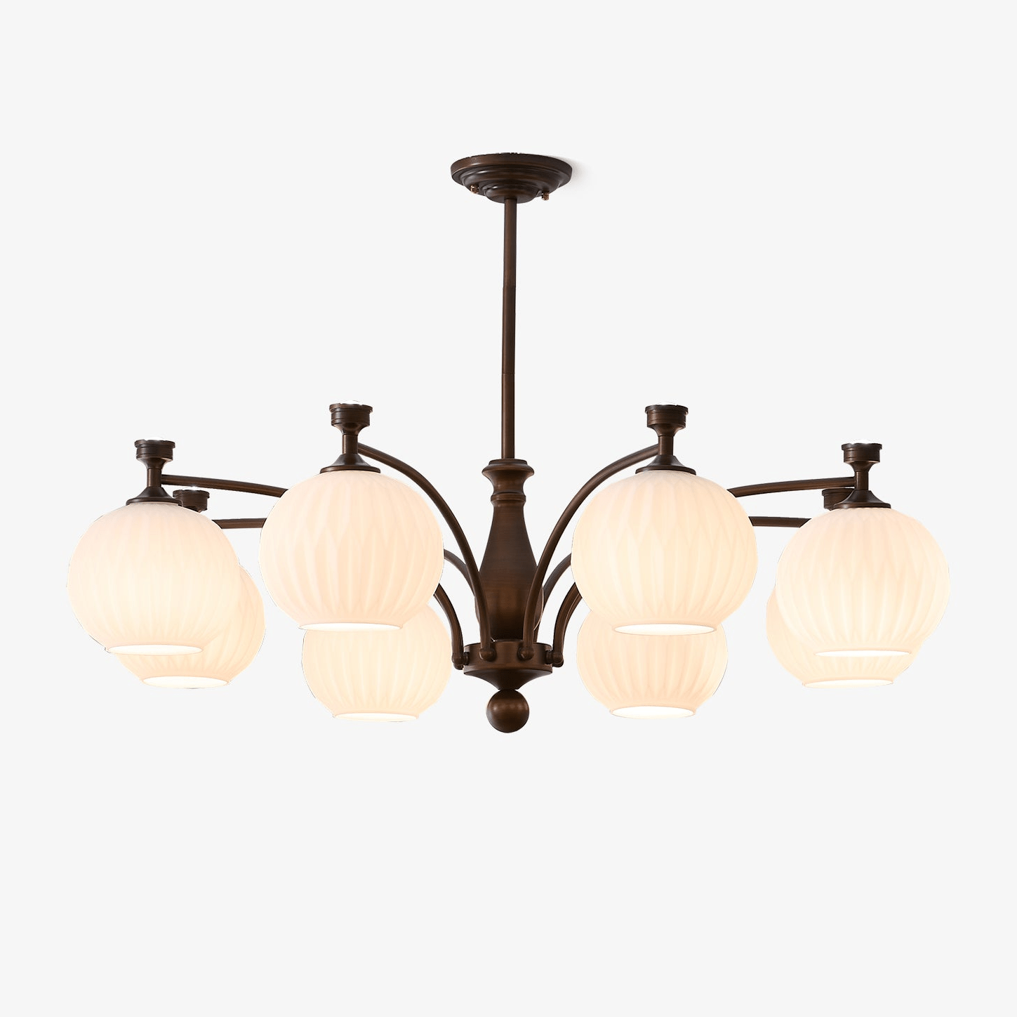 Aurora Chandelier Orb Frosted Vintage - Blowlighting