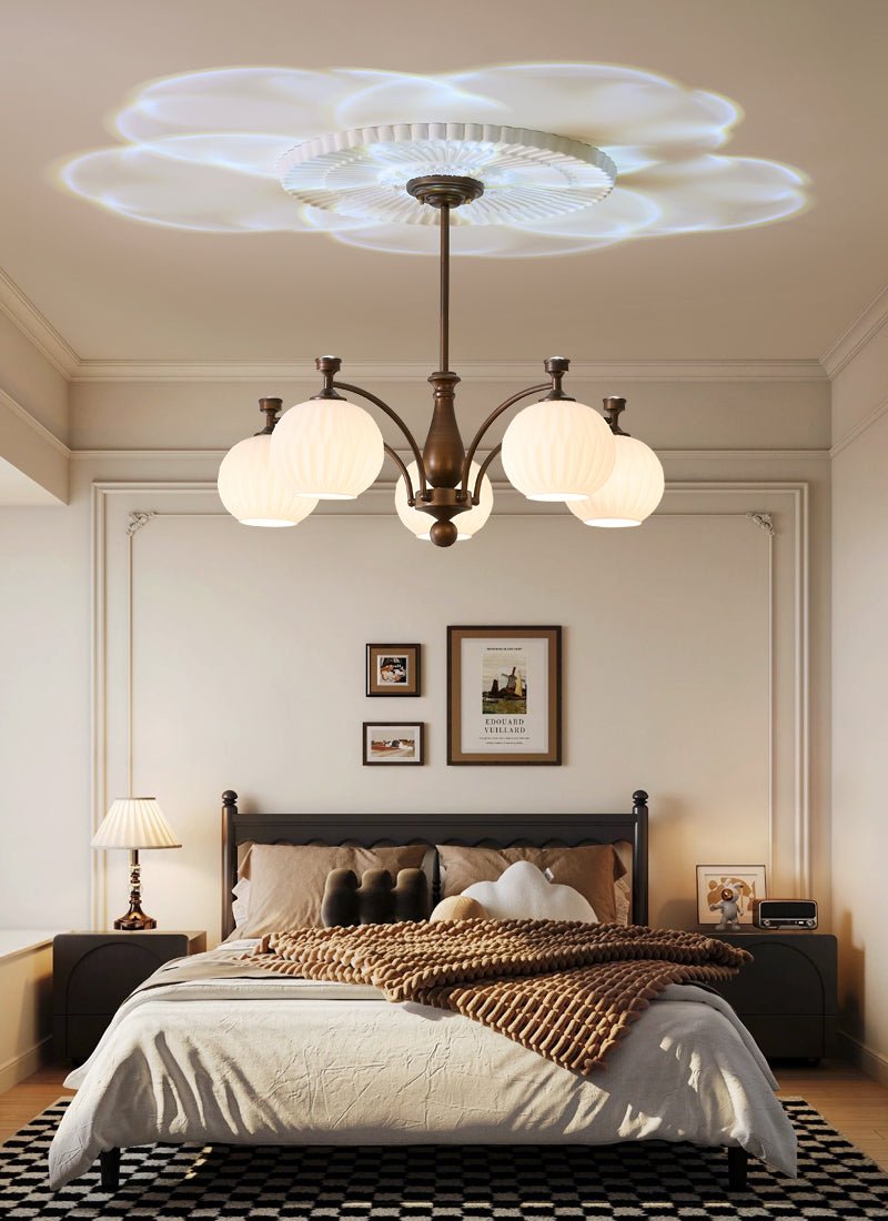 Aurora Chandelier Orb Frosted Vintage - Blowlighting