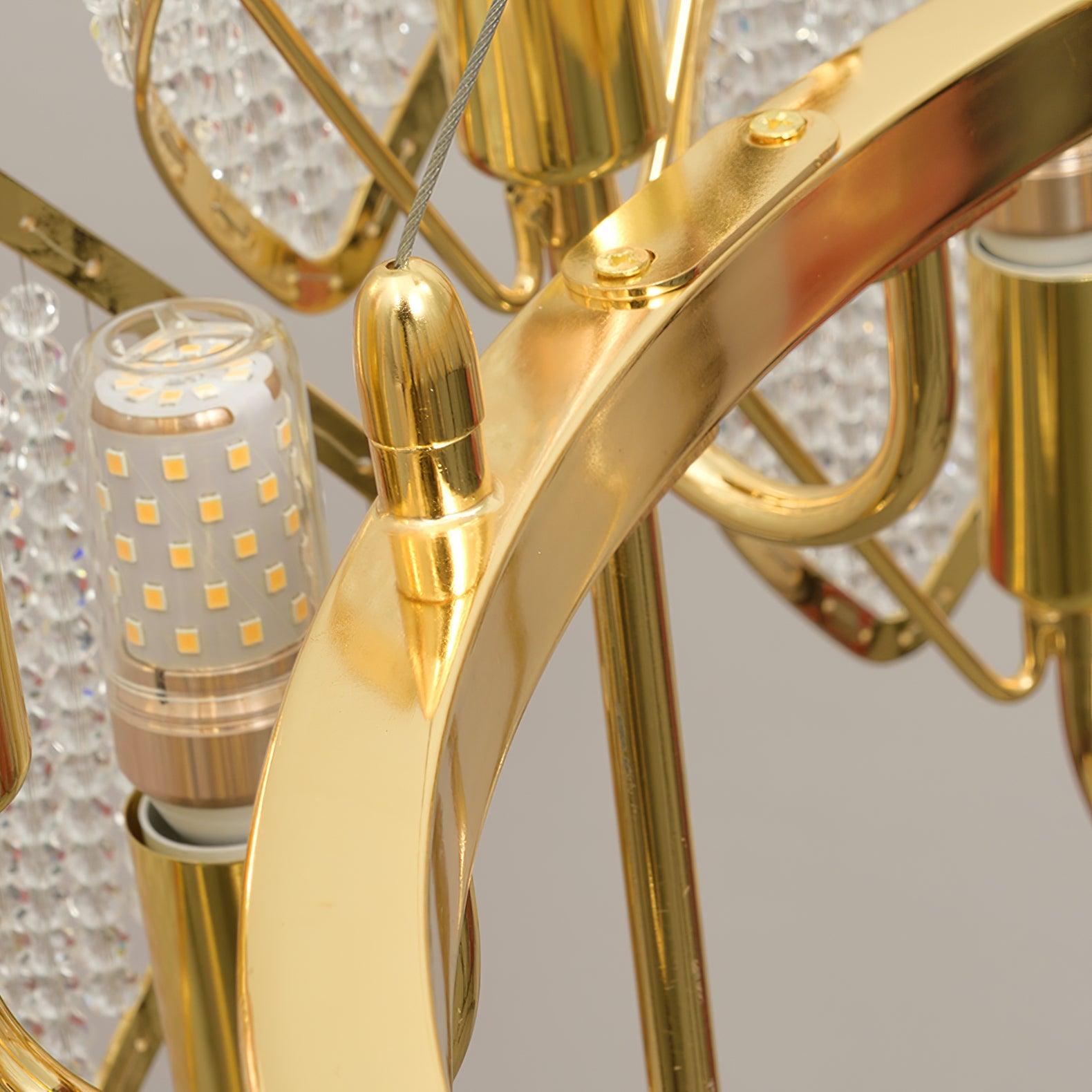 Aurora Chandelier Crystal Leaf Double-Tier - Blowlighting