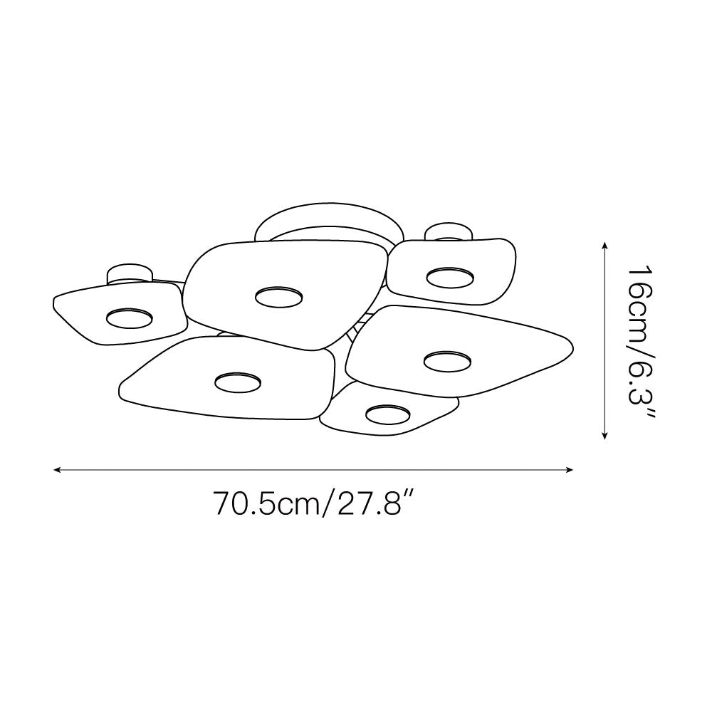 Cothaiel Individual Creativity Metal Alabaster Ceiling Lamp - Lamp Copper