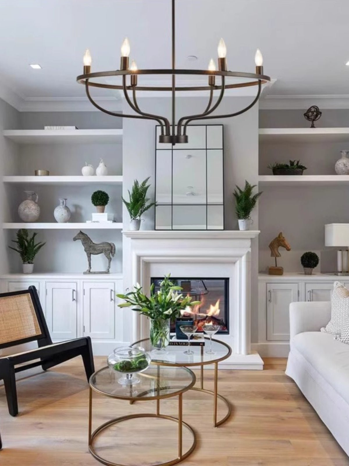 Aurelia Brass Gold Candelabra Chandelier - Blowlighting