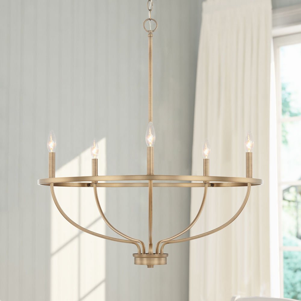 Aurelia Brass Gold Candelabra Chandelier - Blowlighting
