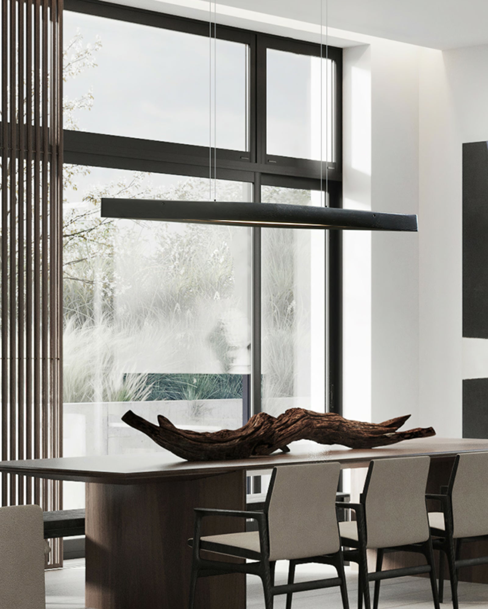 Horizon Linear Wood Pendant Lamp - Blowlighting