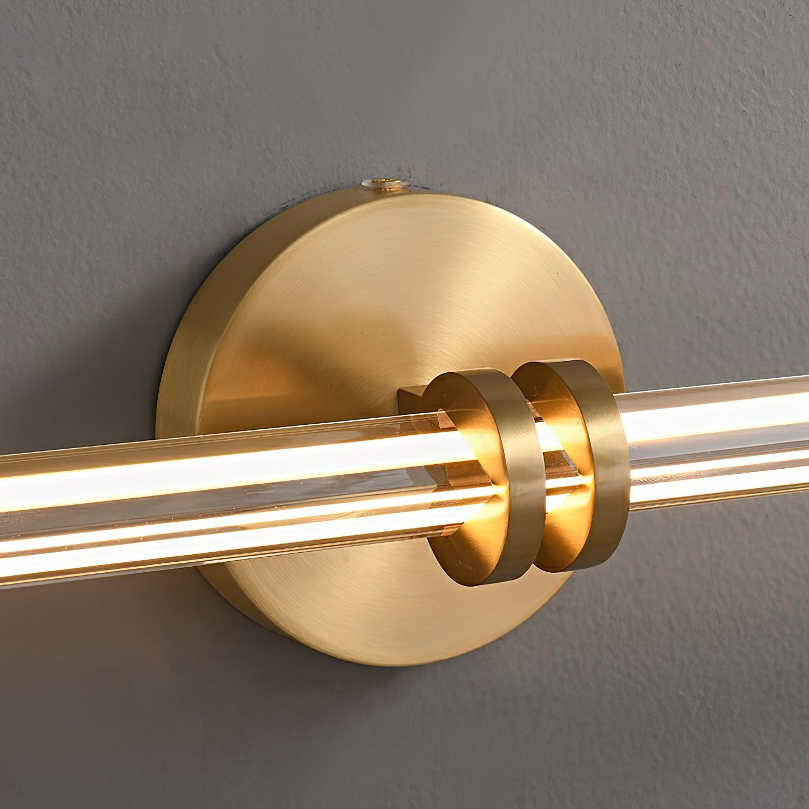 Horizon Modern Minimalist Brass Glass Wall Lamp - Lamp Copper