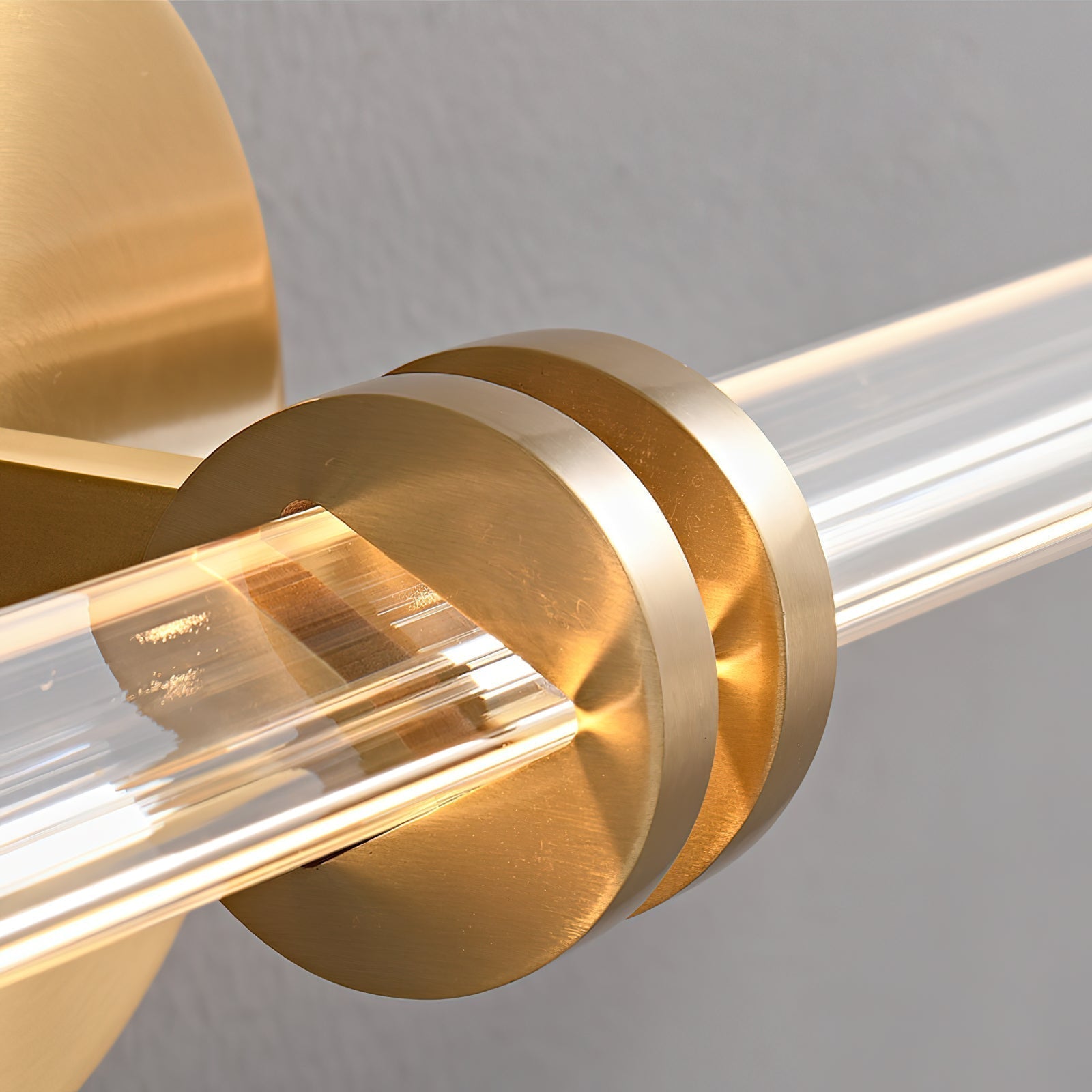 Horizon Modern Minimalist Brass Glass Wall Lamp - Lamp Copper