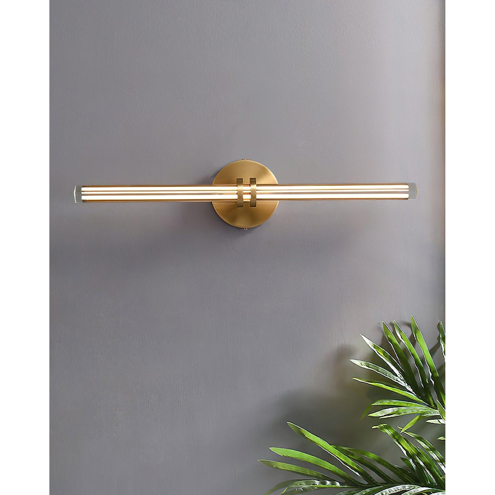 Horizon Modern Minimalist Brass Glass Wall Lamp - Lamp Copper