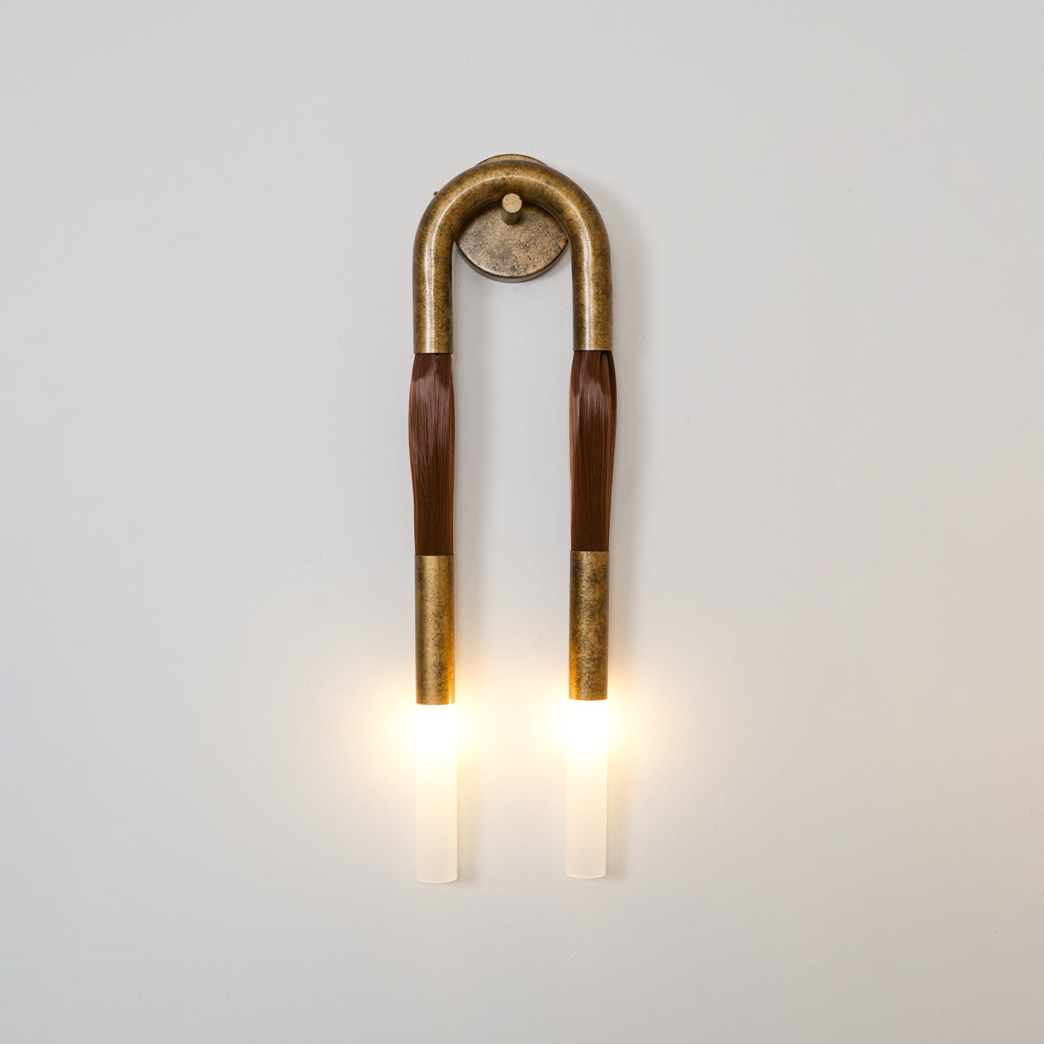 Aloft Modern Minimalist Double Head Acrylic Sconce Wall Lamp - Lamp Copper