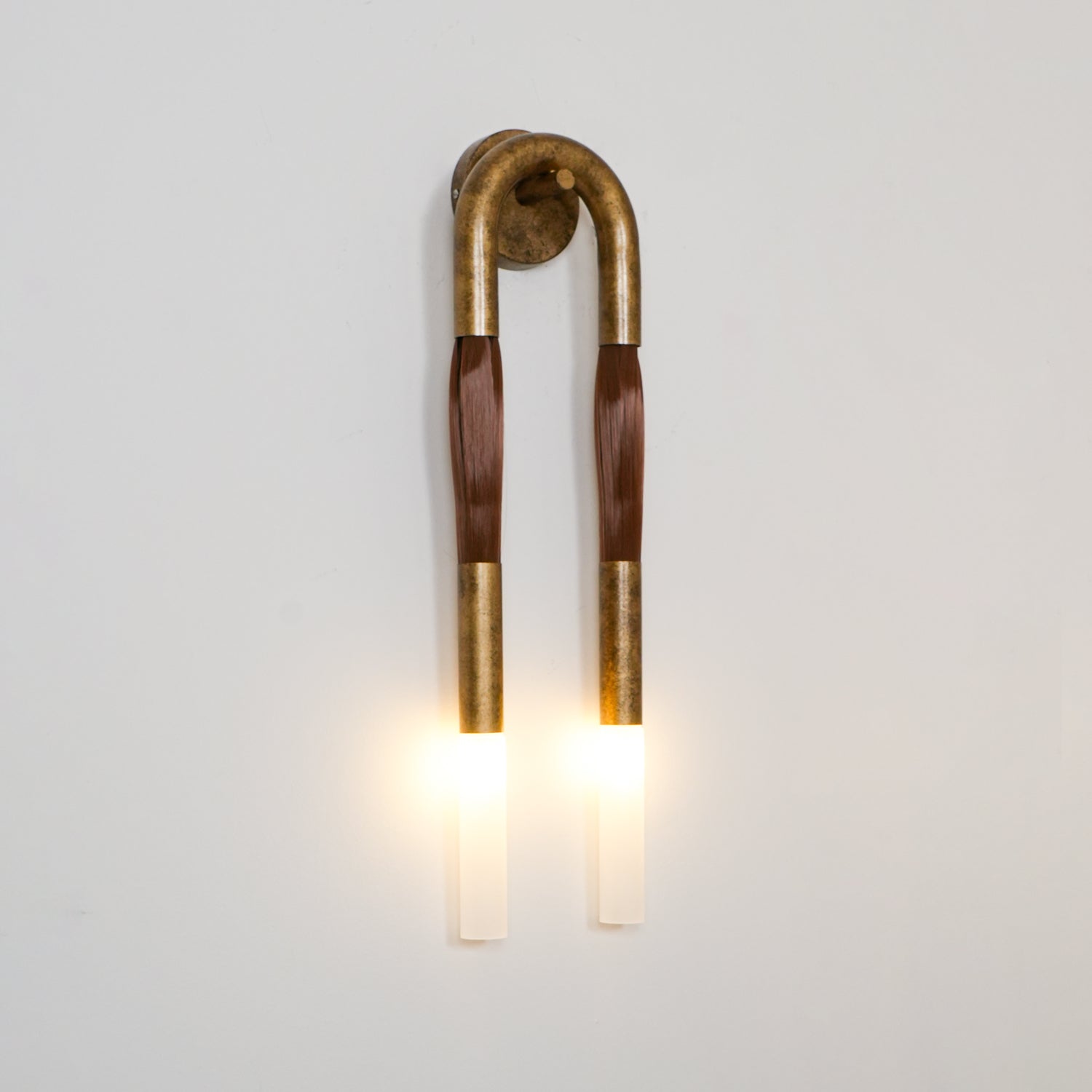 Aloft Modern Minimalist Double Head Acrylic Sconce Wall Lamp - Lamp Copper