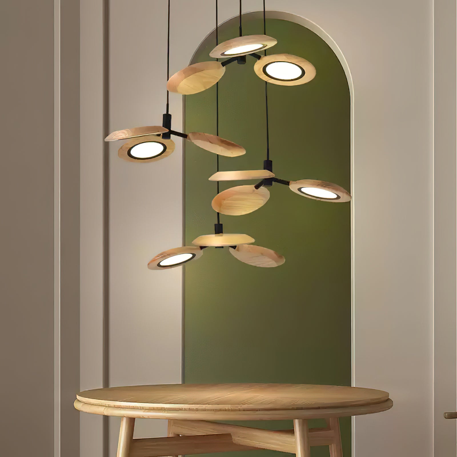 Alnoraris Tiered Wood Pendant Light - Blowlighting