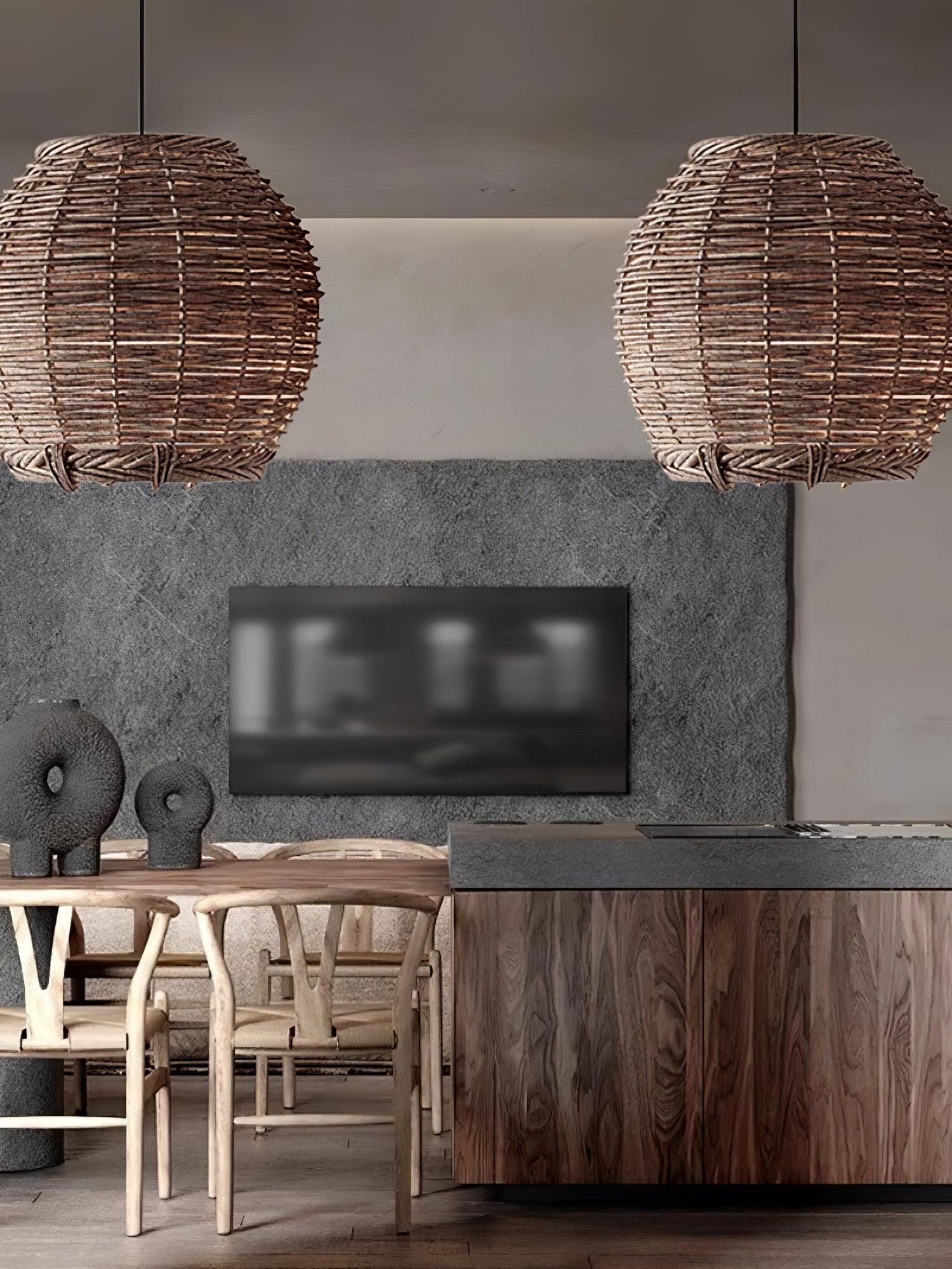 Hues Wicker Pendant Lamp - Blowlighting