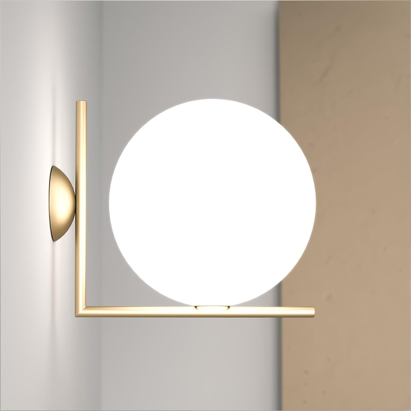 Blown Glass Opal Glass Wall Lamp - Blowlighting