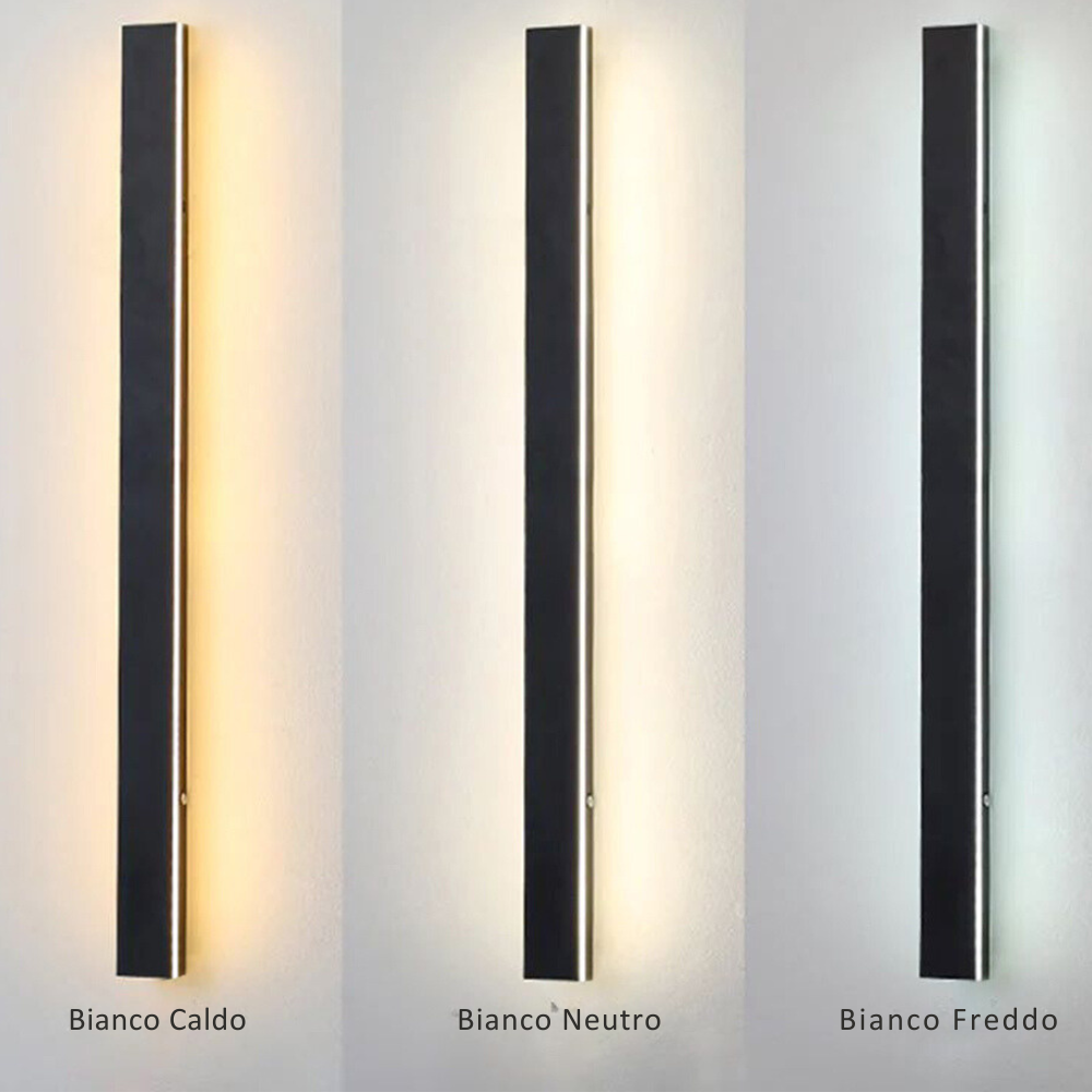 Ray Applique da Esterni Metallo Lineare Balcone Terrazza Minimalista