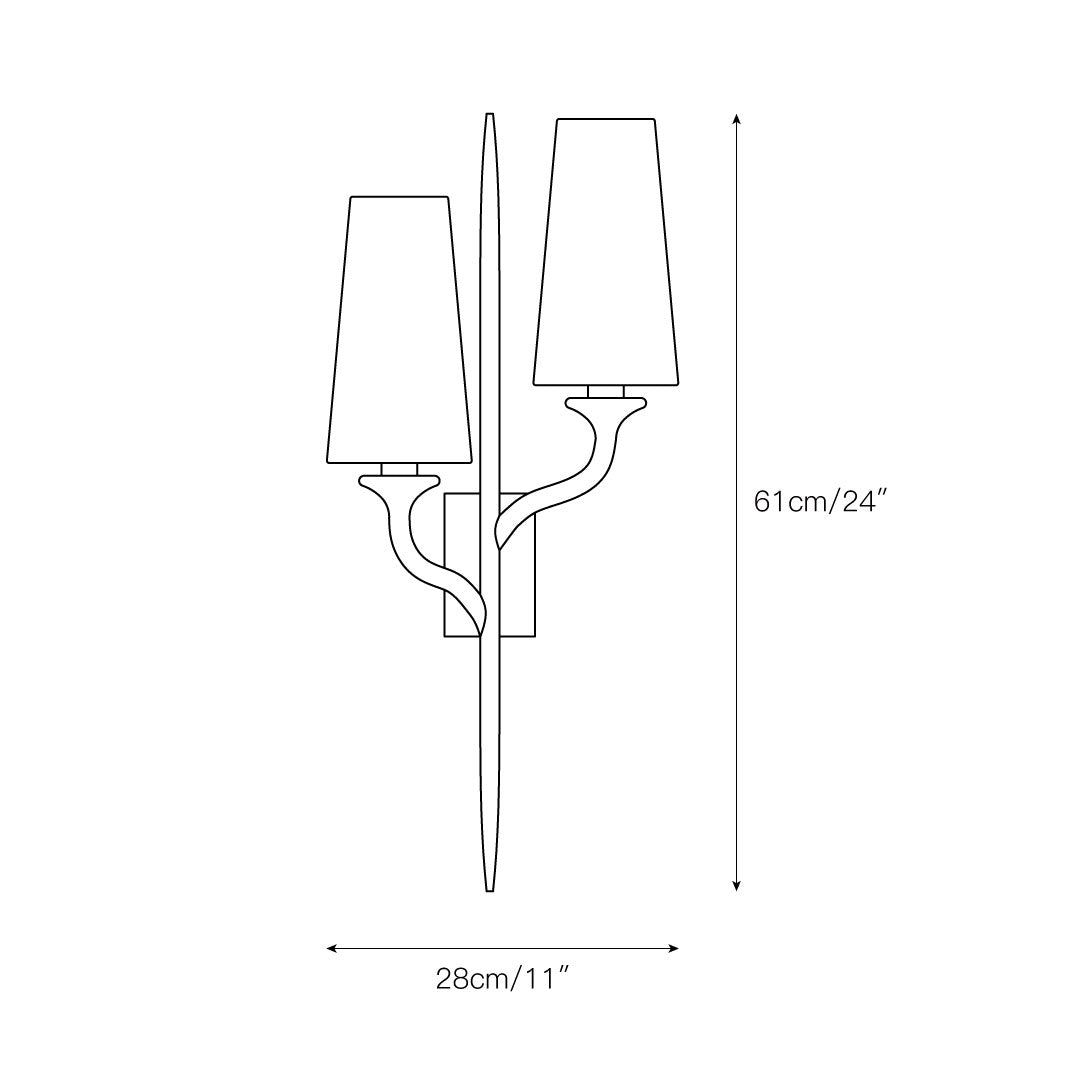 Velirara Vintage Industrial Brass Fabric Wall Lamp - Lamp Copper