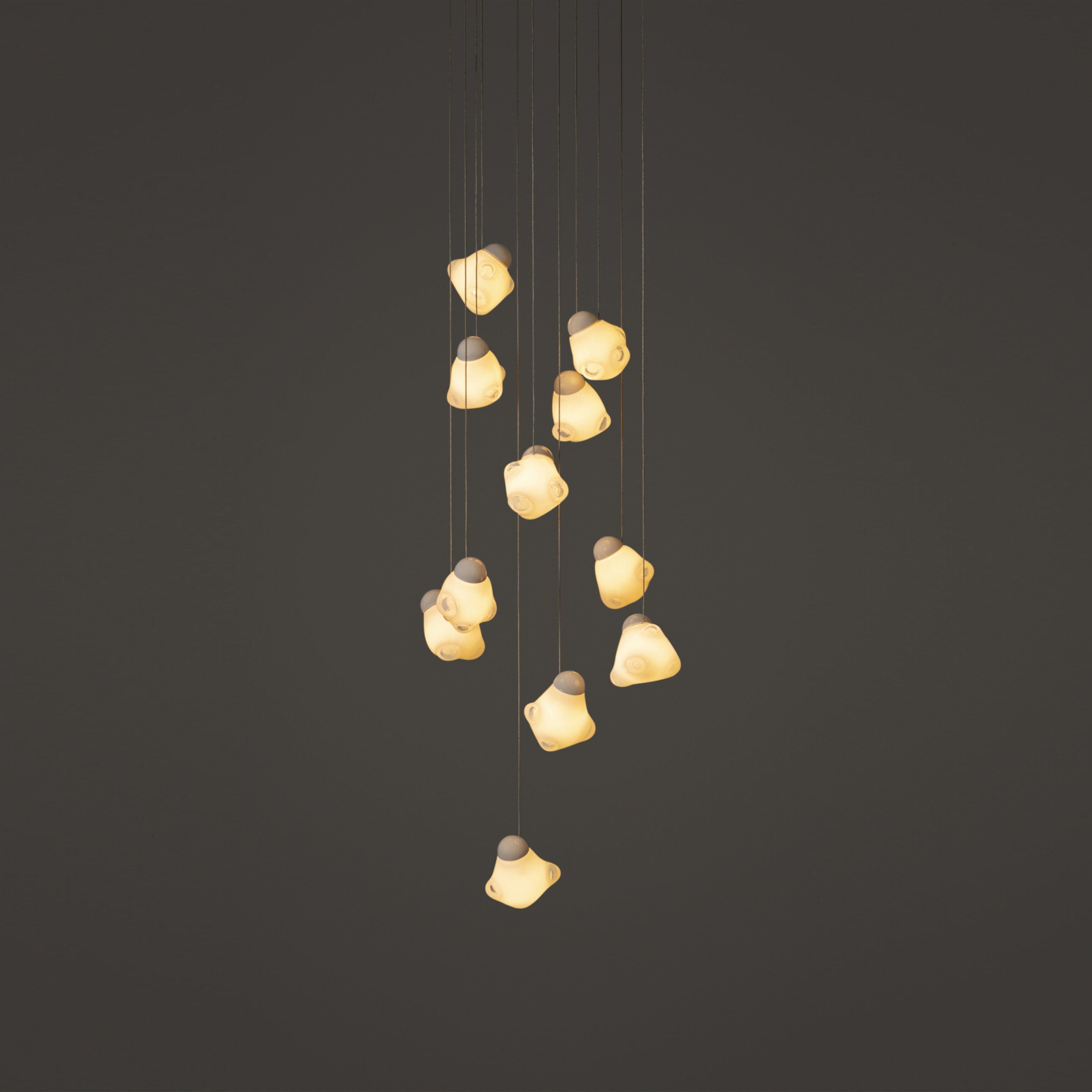 Vasilen Modern Minimalist Ice Pier Black Glass Pendant Lamp - Lamp Copper