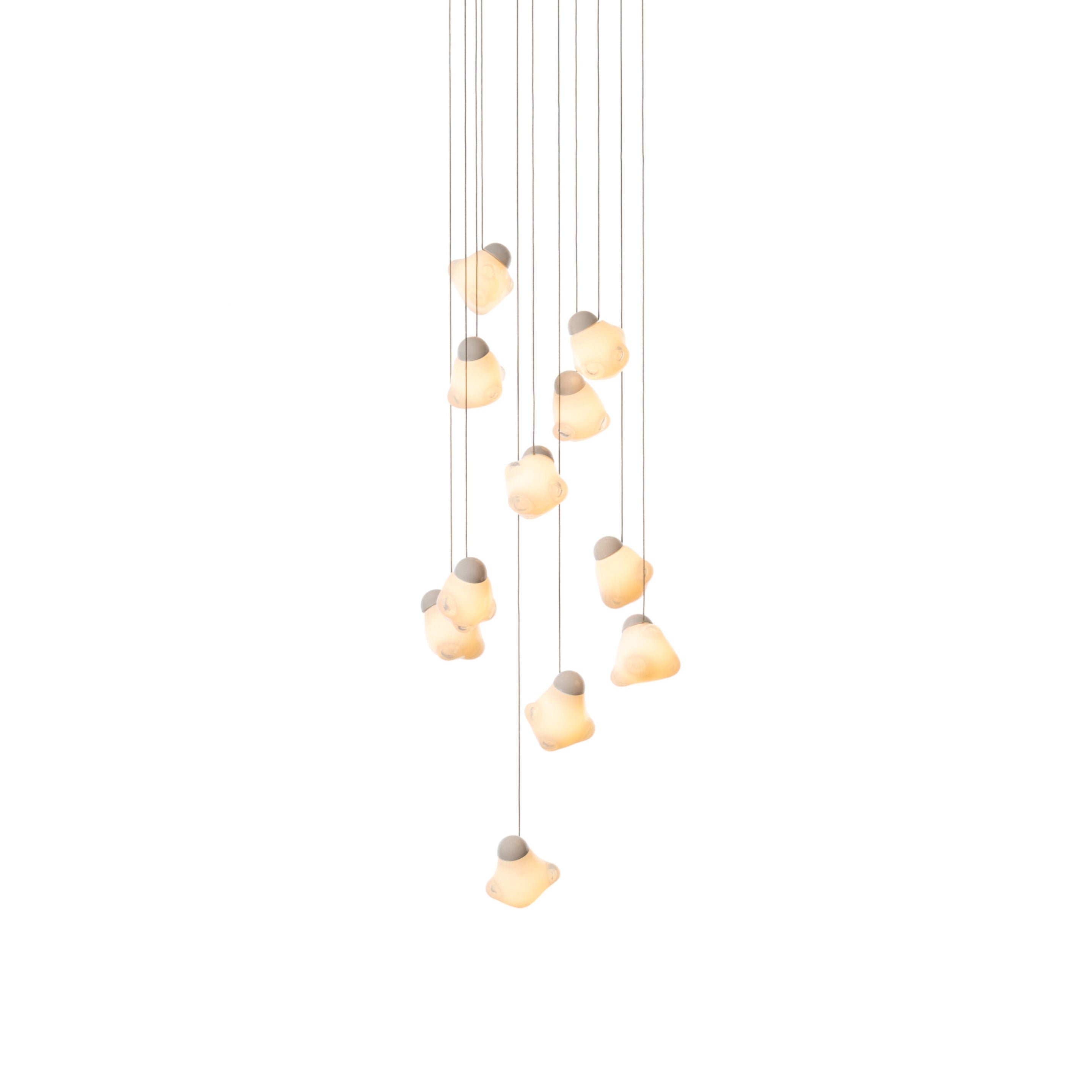 Vasilen Modern Minimalist Ice Pier Black Glass Pendant Lamp - Lamp Copper