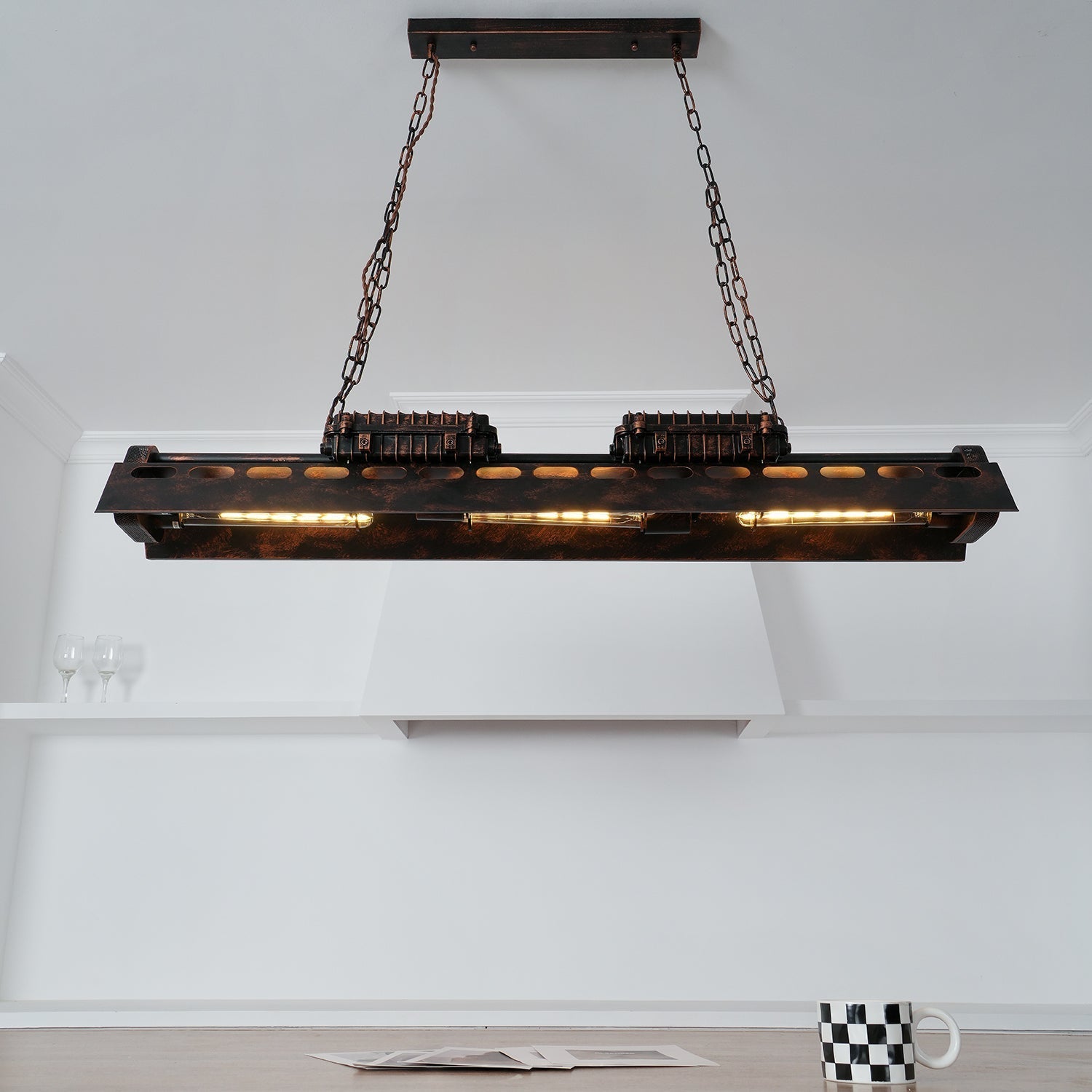 Epoch Lampadario Industriale Steampunk da Interno