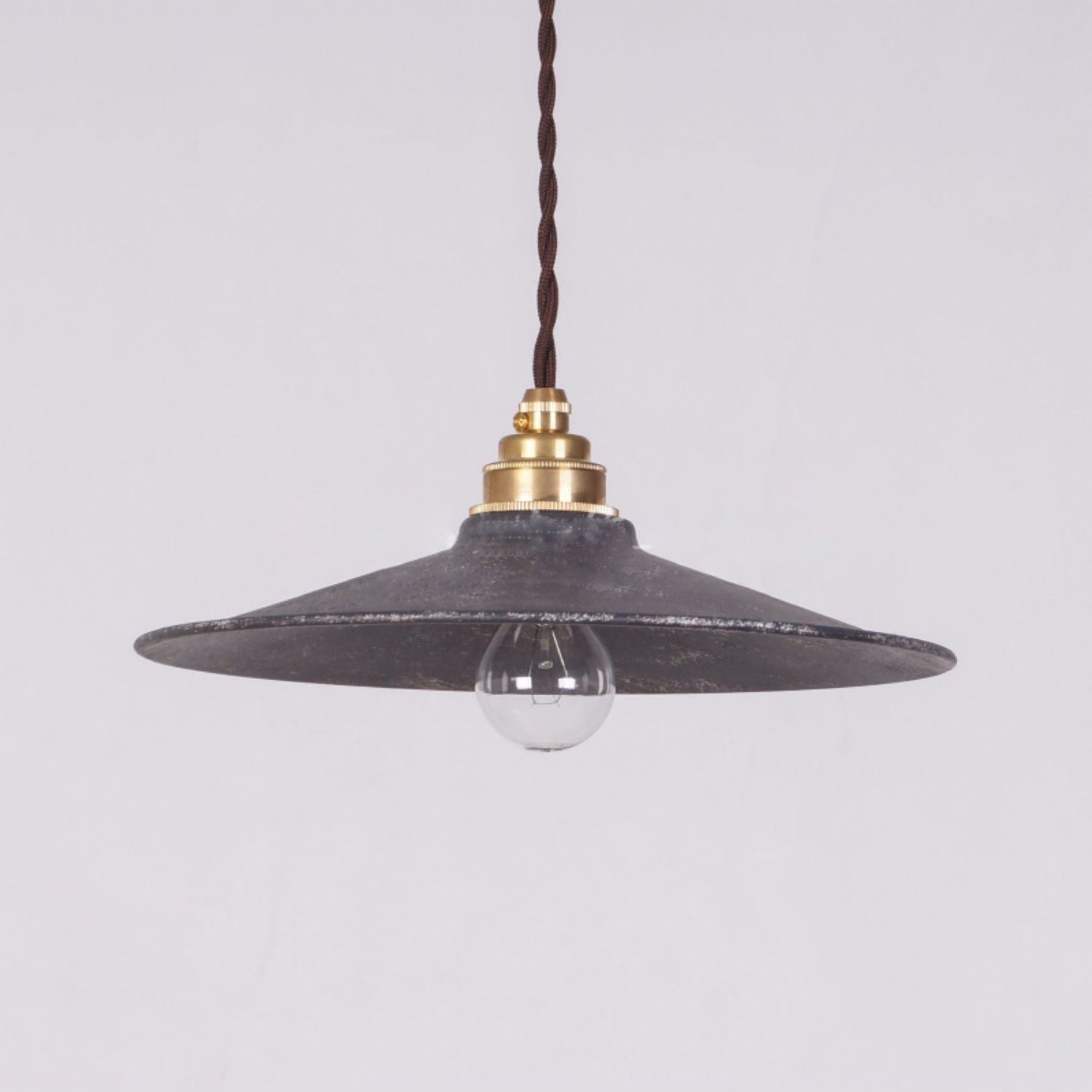 Zotheira Vintage Industrial Flat Metal Pendant Light - Lamp Copper