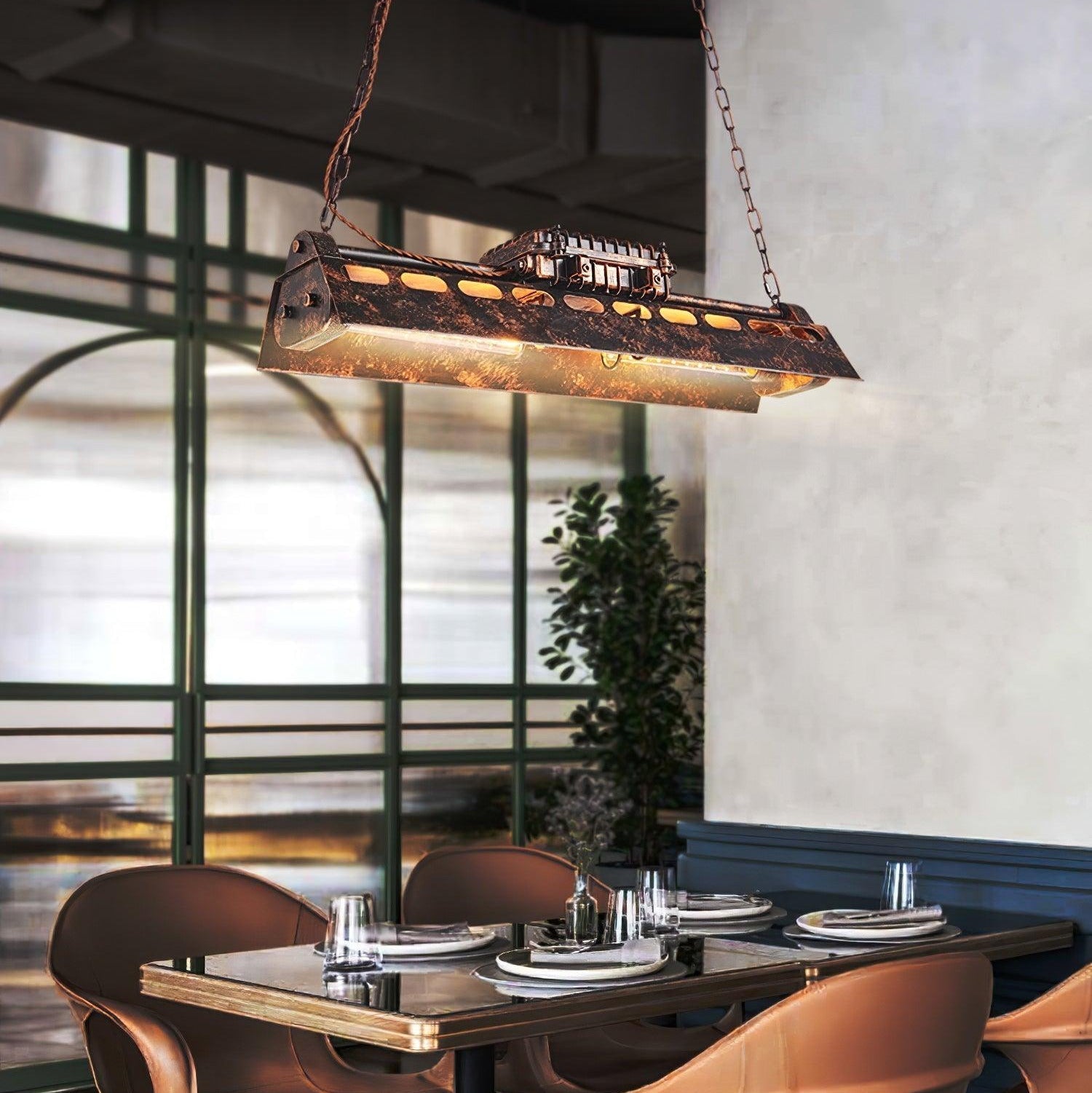 Epoch Lampadario Industriale Steampunk da Interno
