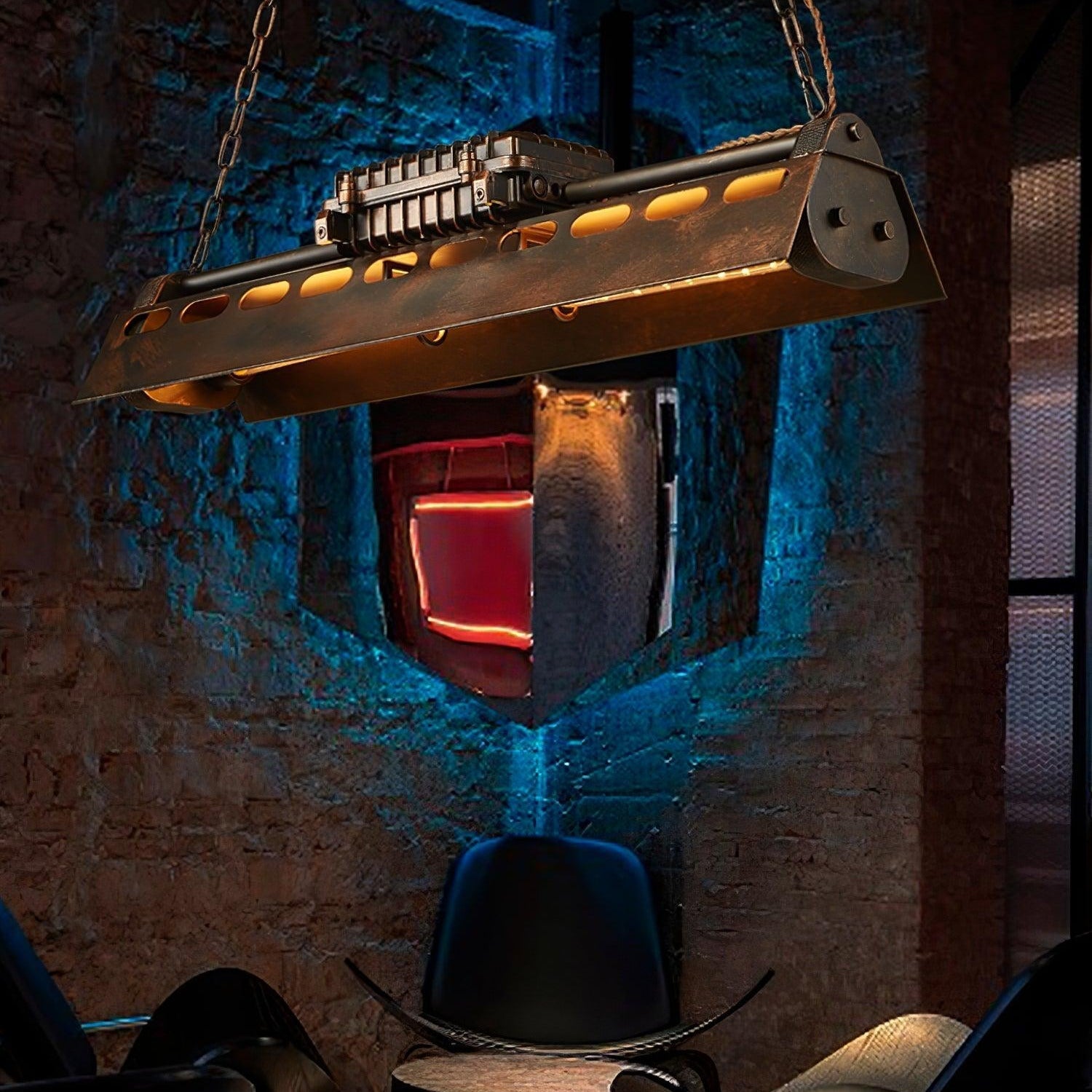 Epoch Lampadario Industriale Steampunk da Interno
