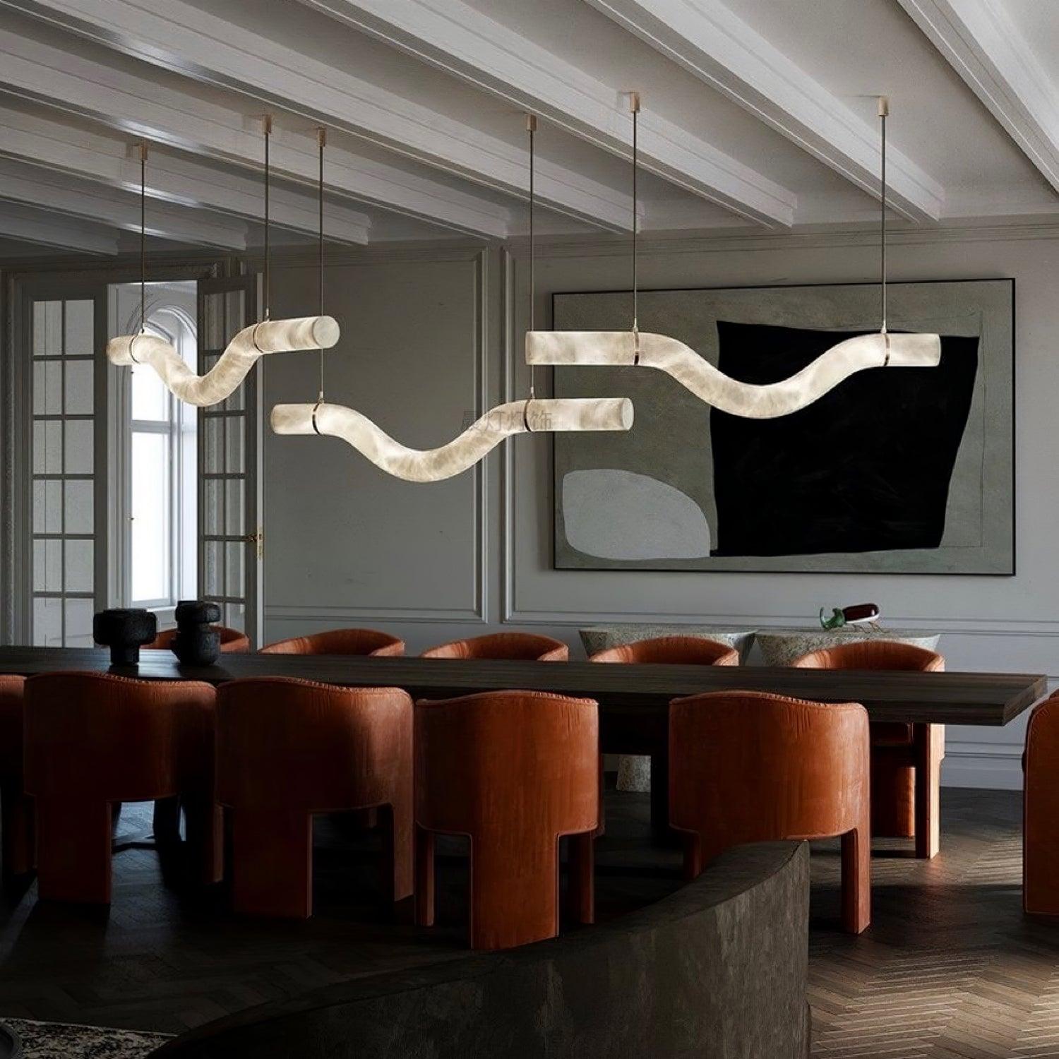 Utalyra Curved Alabaster Pendant Light - Neutralighting