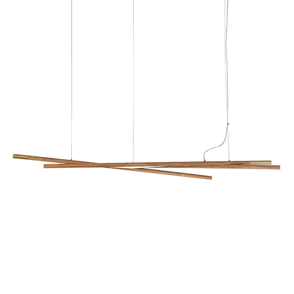 Aurora Chandelier Wooden Linear LED - Blowlighting