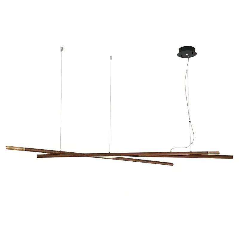 Aurora Chandelier Wooden Linear LED - Blowlighting