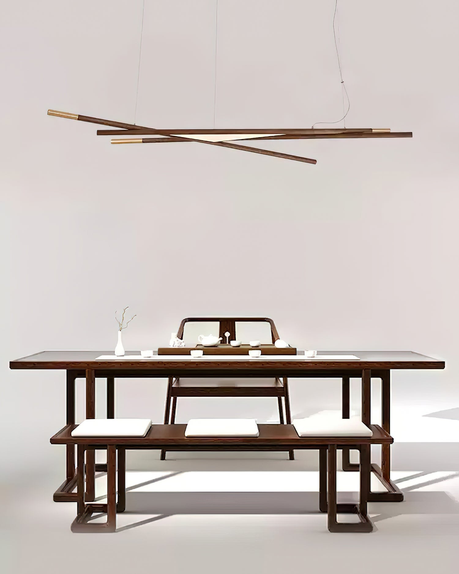 Aurora Chandelier Wooden Linear LED - Blowlighting