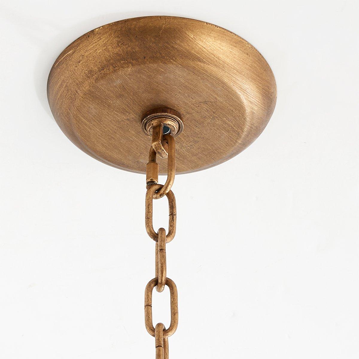 Ivloria Vintage Industrial Brass Fabric Chandelier - Lamp Copper