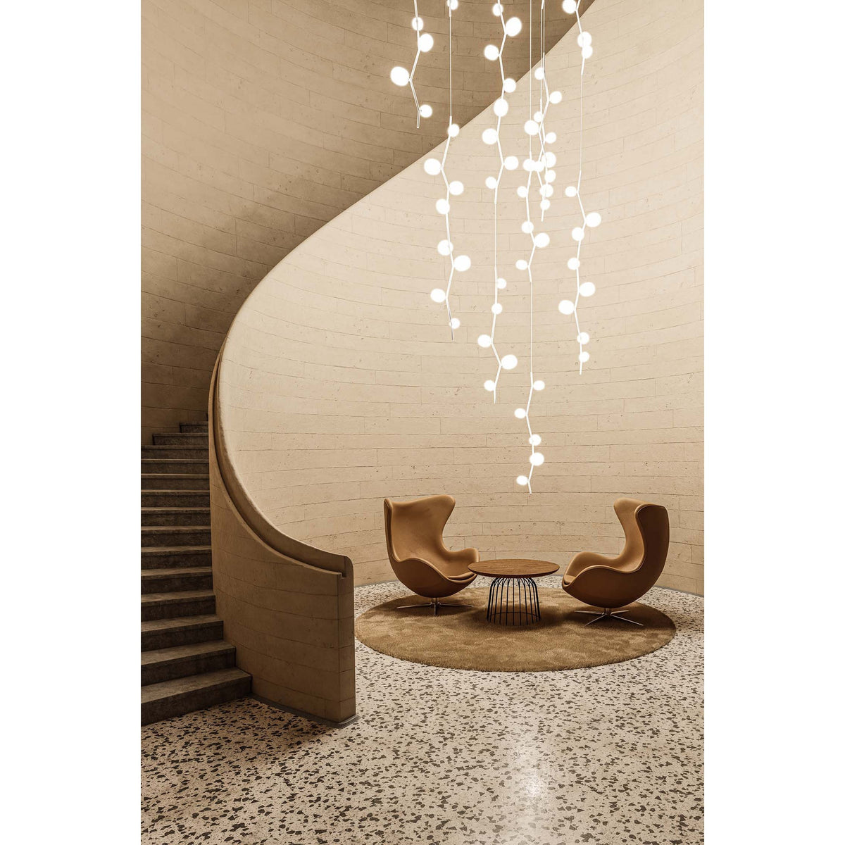 Isolora Modern Minimalist Vertical Glass Pendant Lamp - Lamp Copper