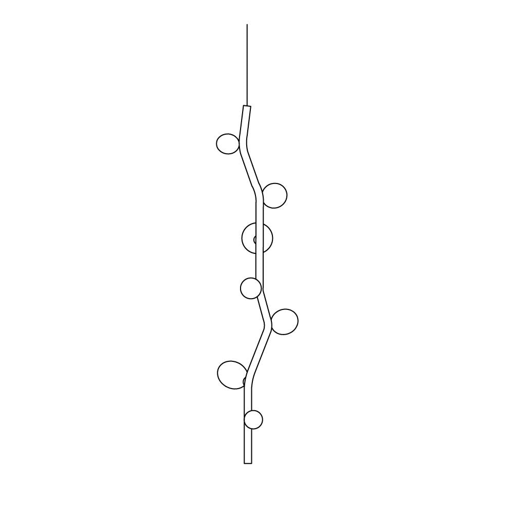 Isolora Modern Minimalist Vertical Glass Pendant Lamp - Lamp Copper