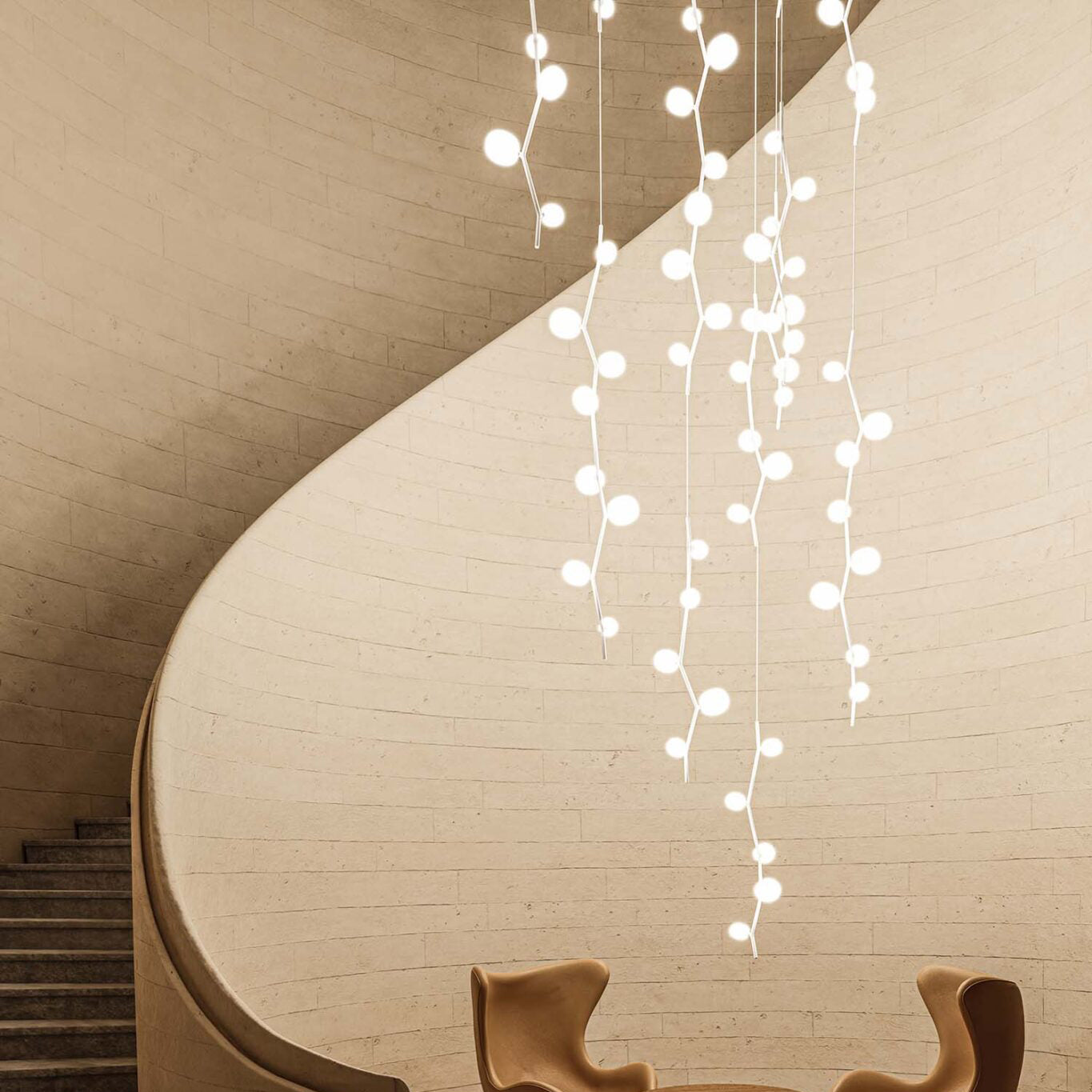 Isolora Modern Minimalist Vertical Glass Pendant Lamp - Lamp Copper