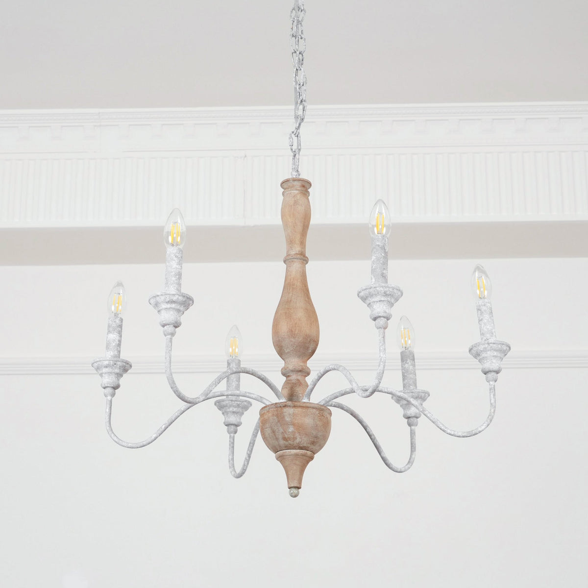 Eurloryra Vintage Candle Hand-carved Wood Chandelier - Lamp Copper